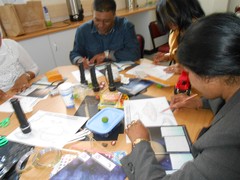 Educators completing a solar search